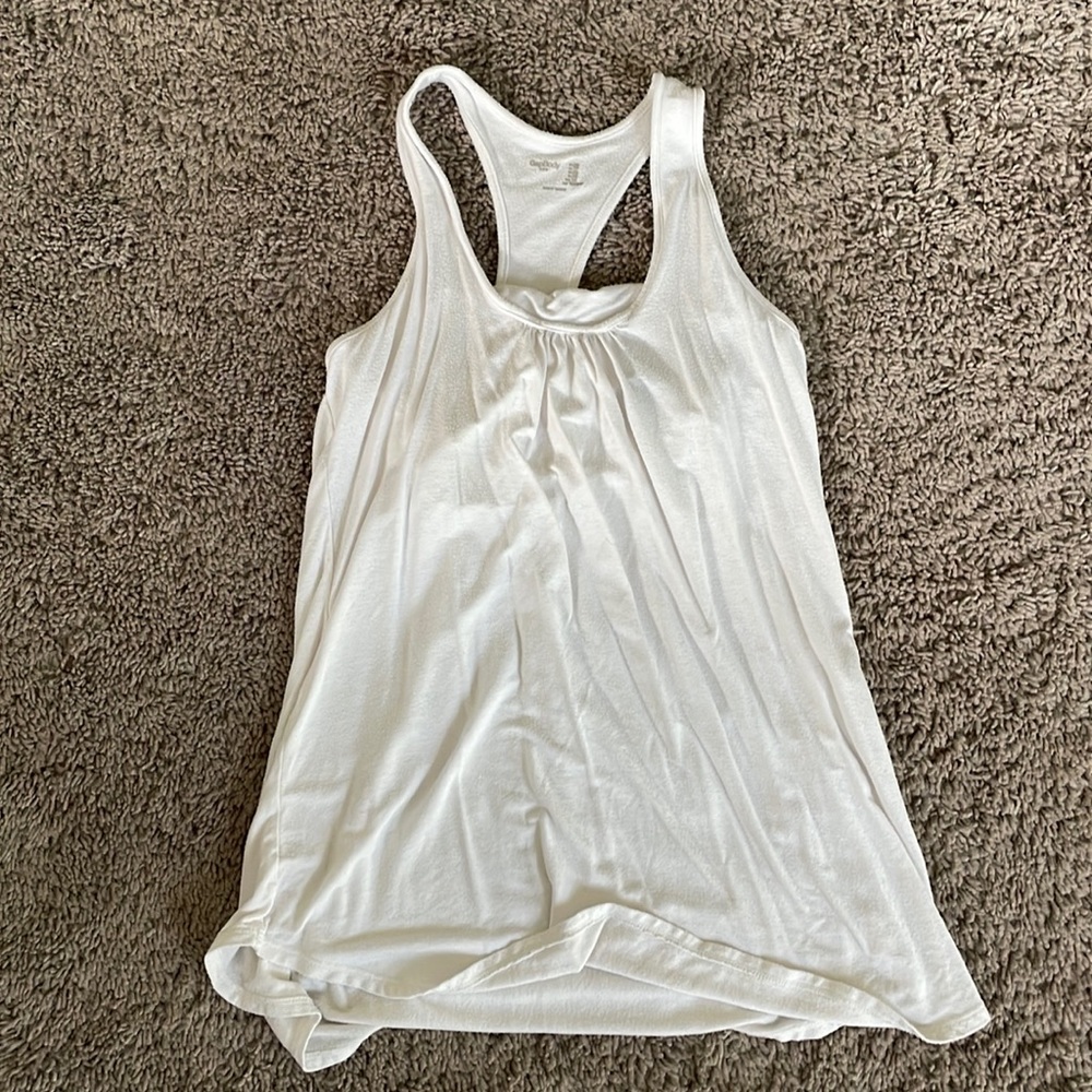 White tank top with built in bra